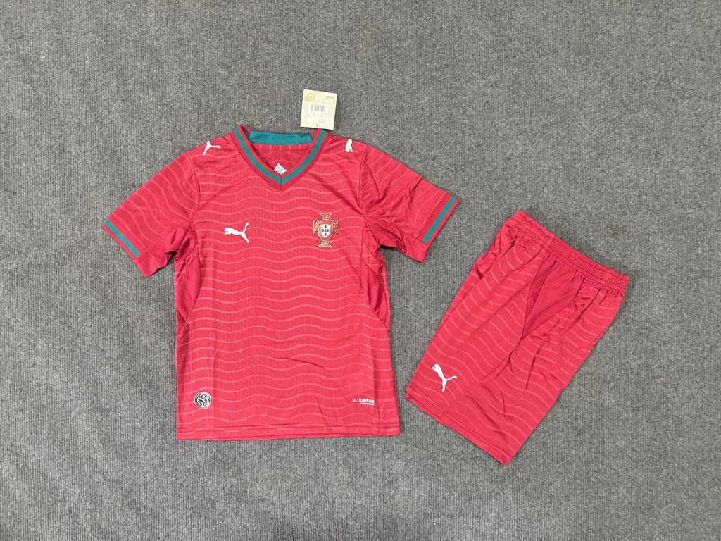 Kids Portugal Home 2026 World Cup Kit