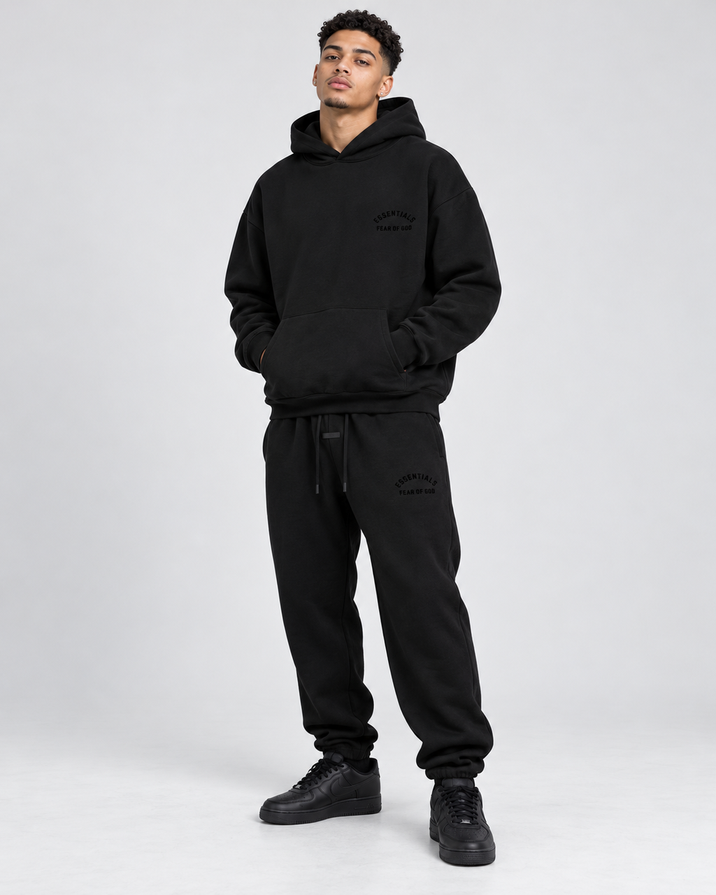 Essentials Tonal Logo Hoodie & Jogger Set