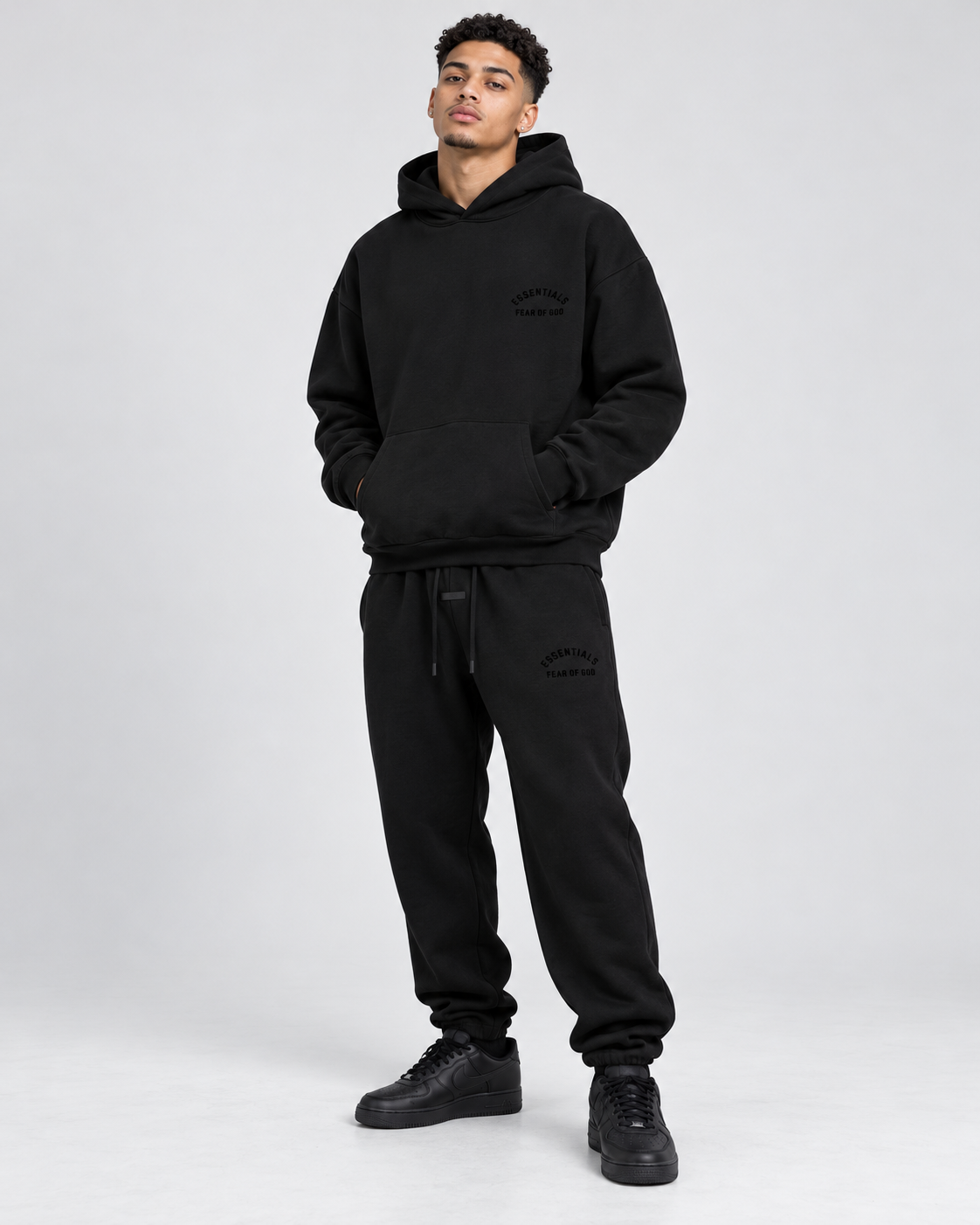 Essentials Tonal Logo Hoodie & Jogger Set