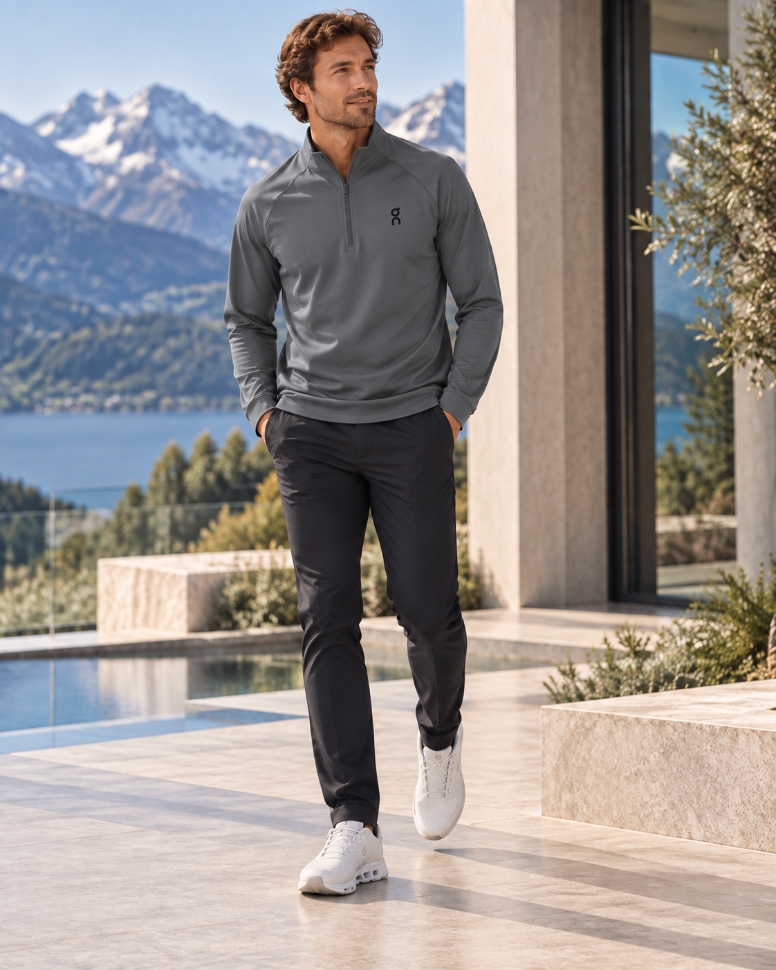 On Cloud Core Training Quarter-Zip Top
