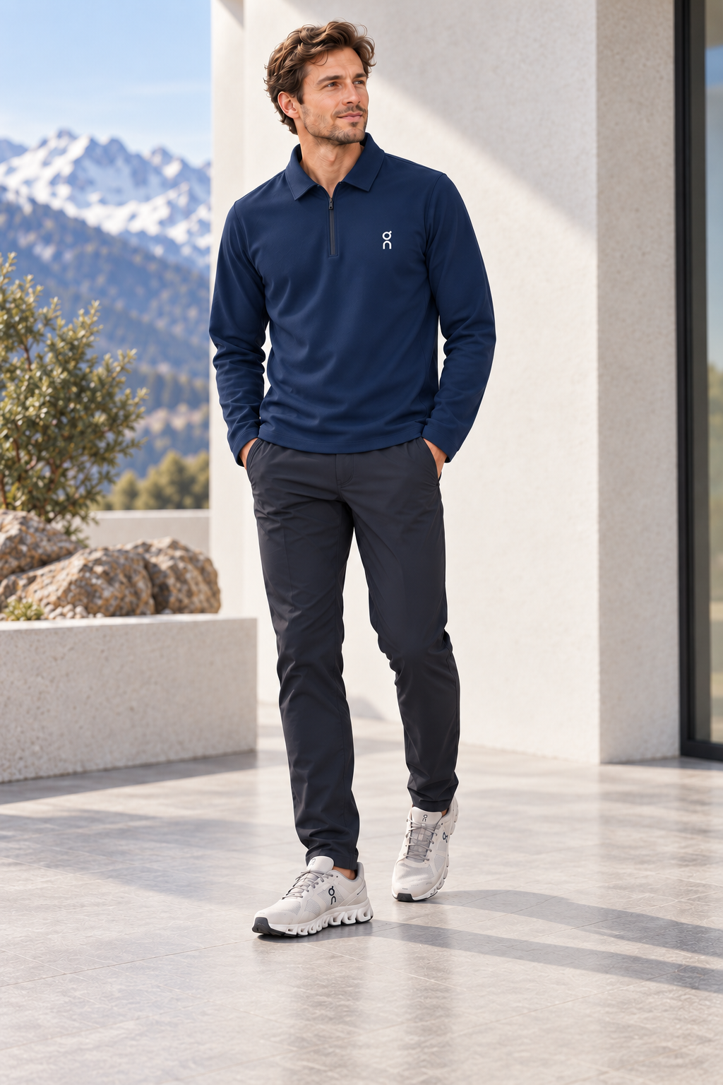 On Running Long Sleeve Quarter-Zip Polo Shirt