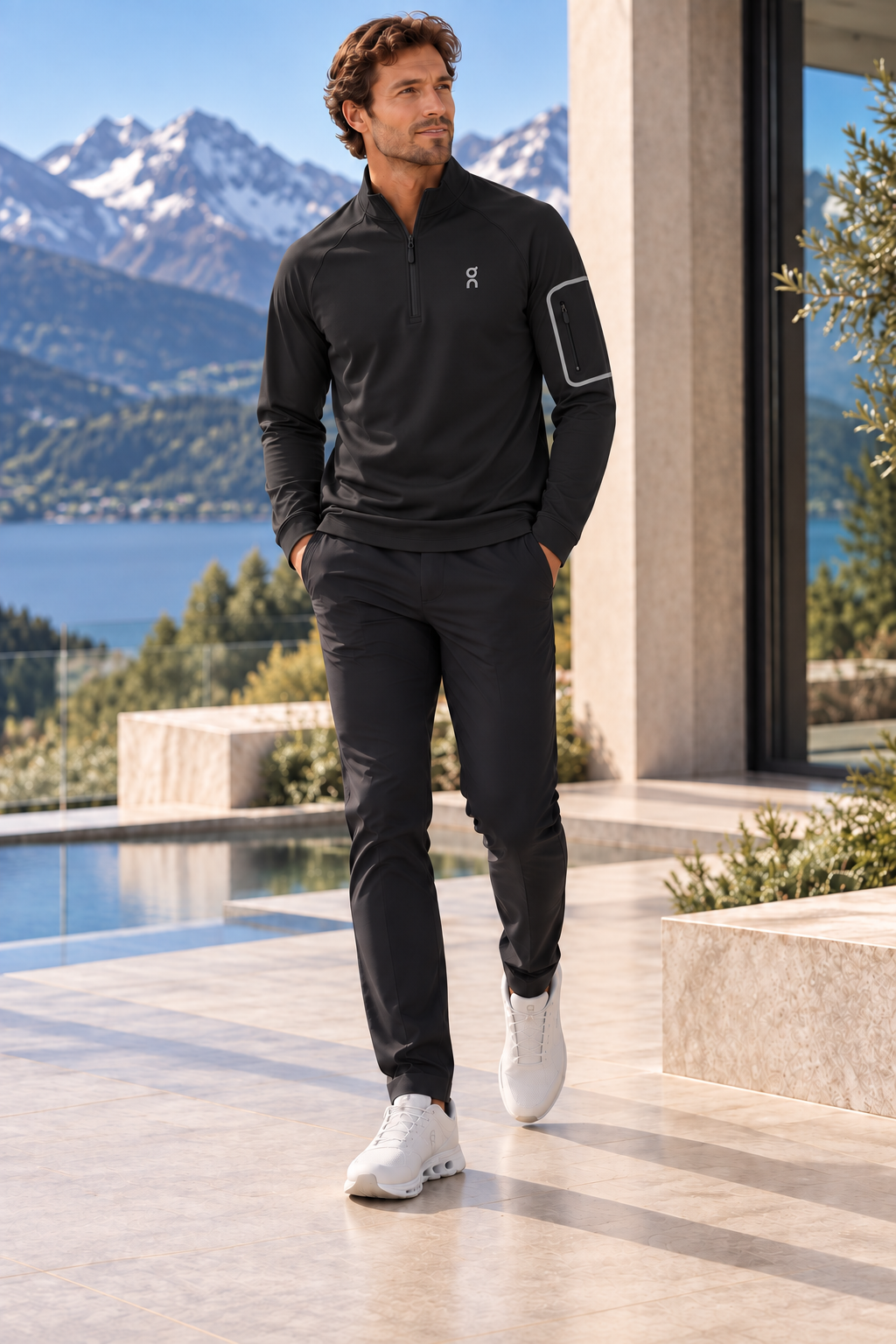 On Cloud Reflective Quarter-Zip Performance Top