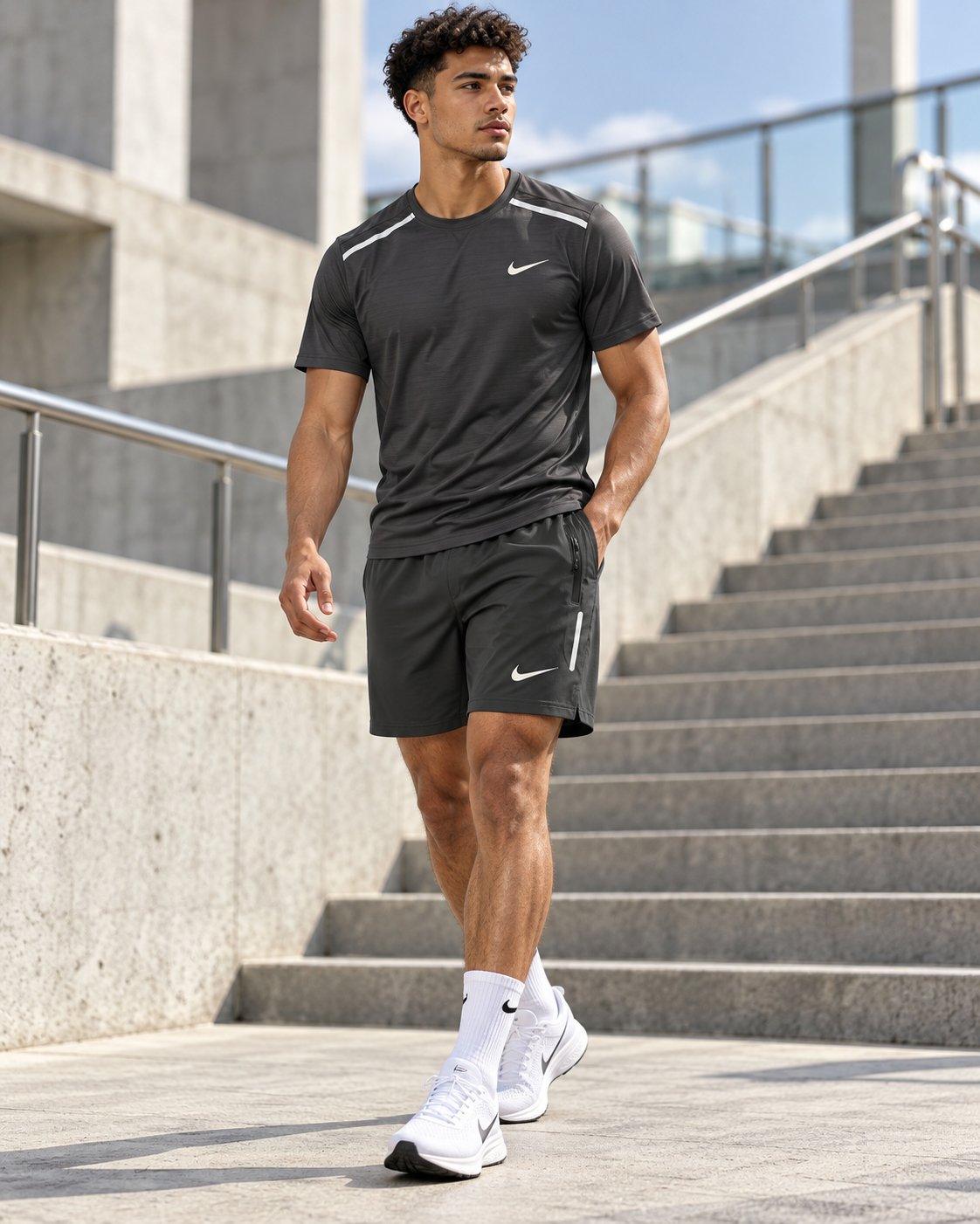 Nike Miler Dri-FIT T-Shirt & Shorts Set