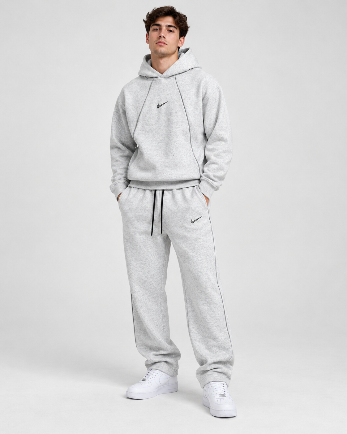 Nike NOCTA Piped Hoodie & Straight Leg Tracksuit Set