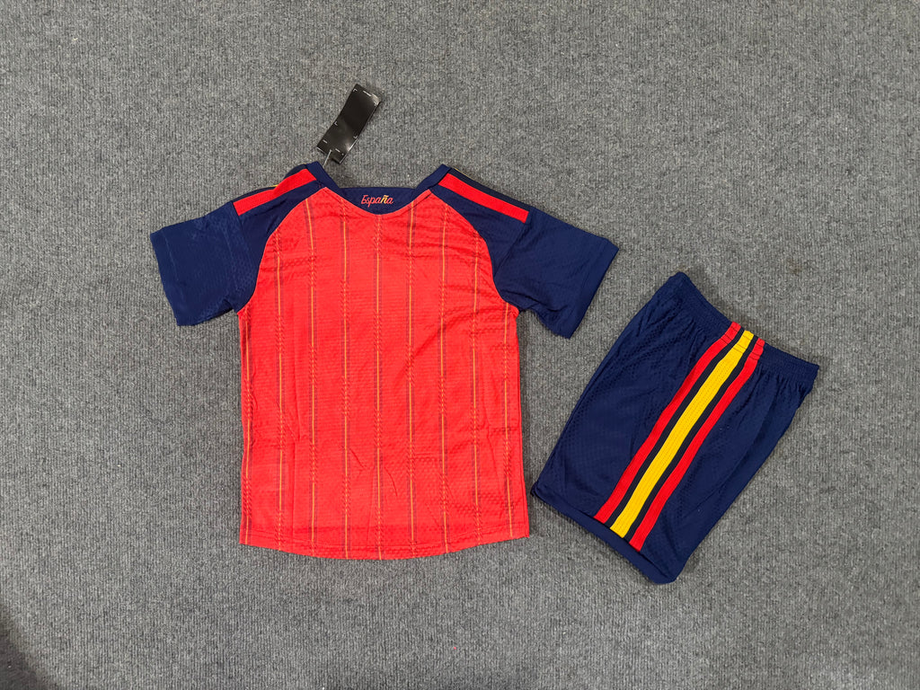 Kids Spain Home 2026 World Cup Kit
