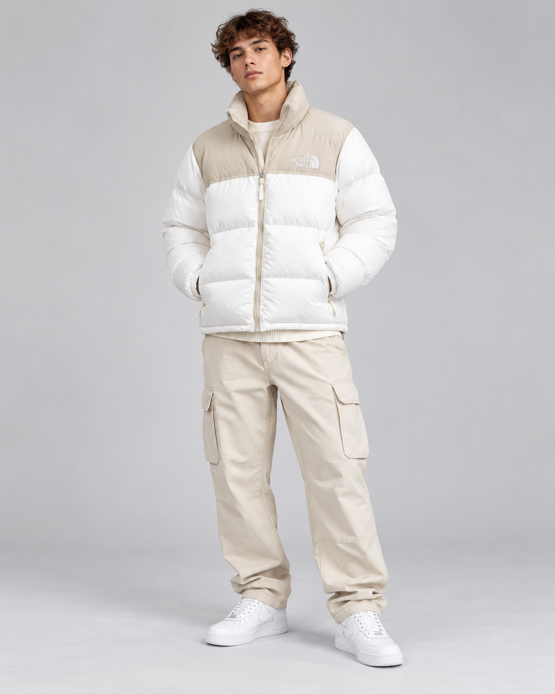 The North Face Men's 1996 Retro Nuptse Jacket - White Light Beige