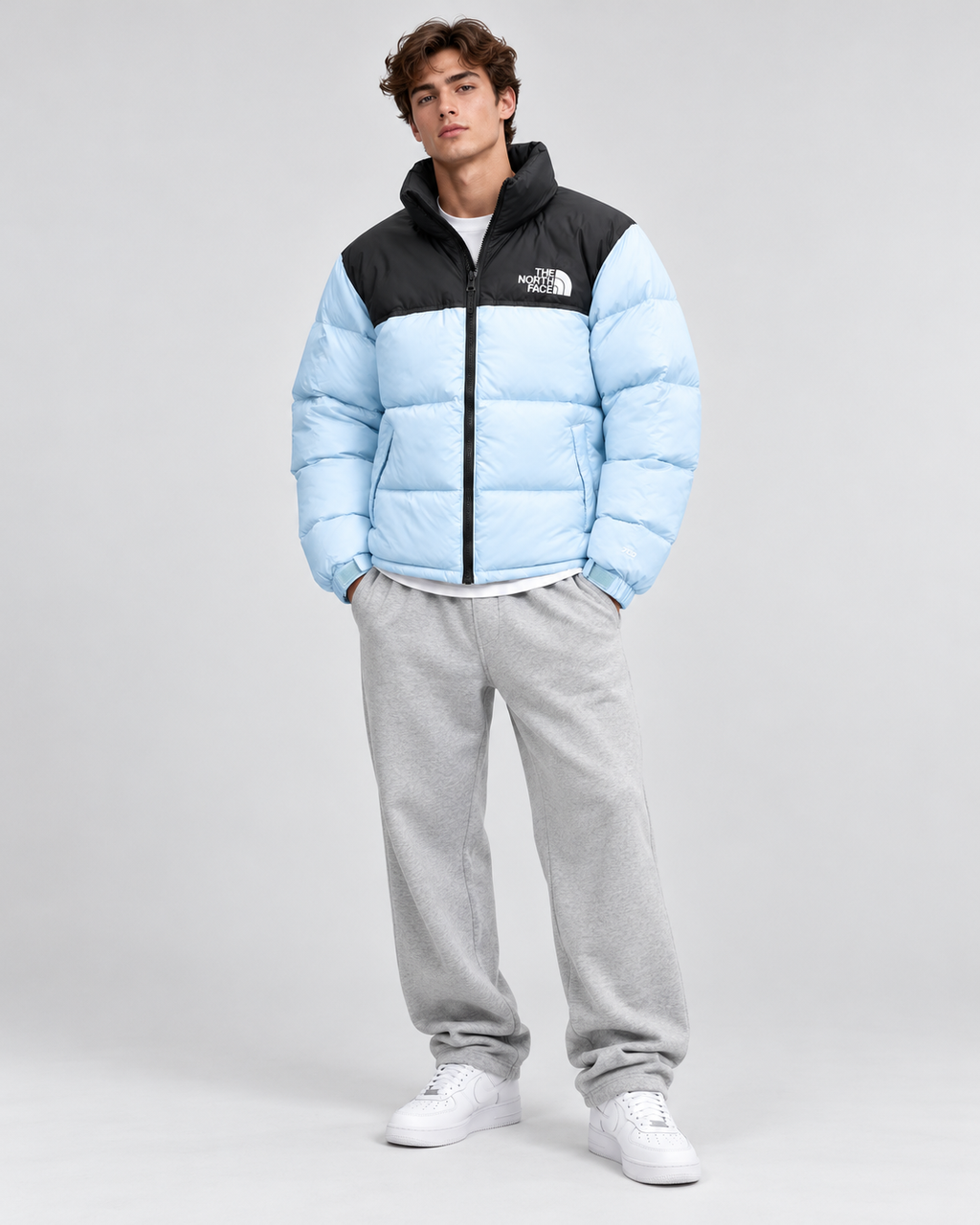 The North Face Men's 1996 Retro Nuptse Jacket - Black Light Blue