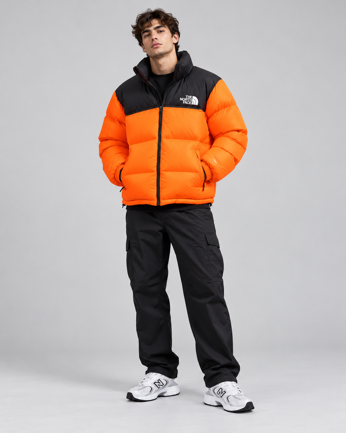 The North Face Men's 1996 Retro Nuptse Jacket - Black Orange
