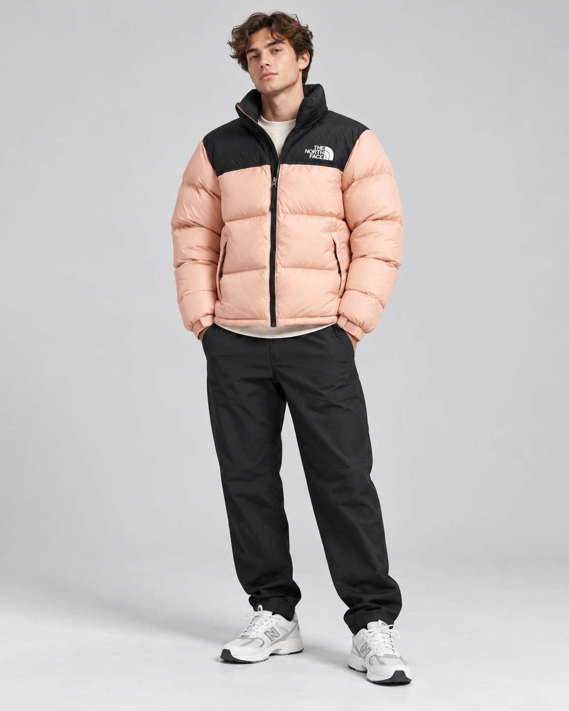 The North Face Men's 1996 Retro Nuptse Jacket - Black Bright Pink