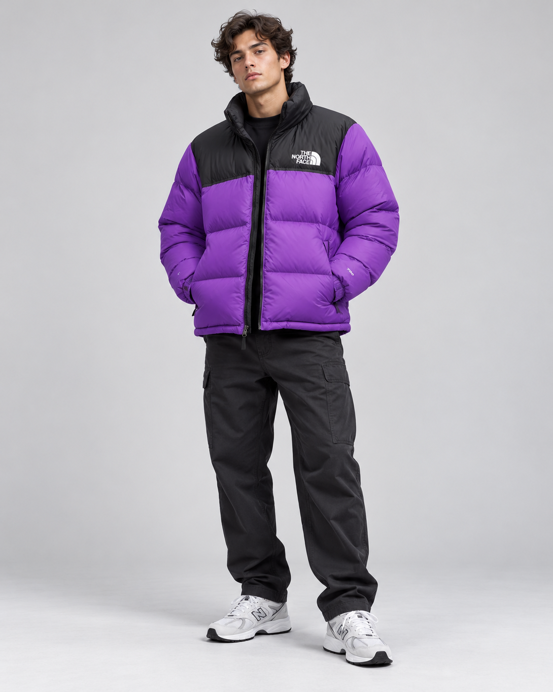 The North Face Men's 1996 Retro Nuptse Jacket - Black Purple