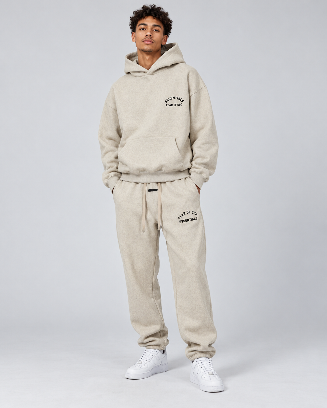 Essentials Tonal Logo Hoodie & Jogger Set