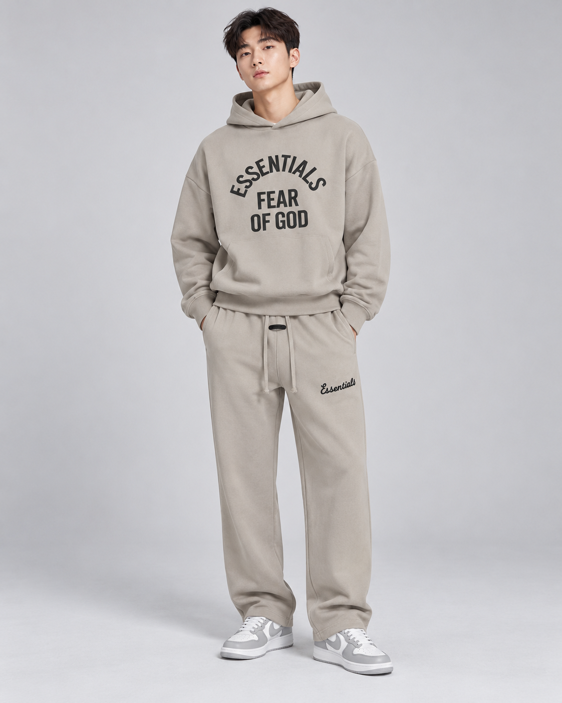 Essentials Arch Logo Hoodie & Jogger Set