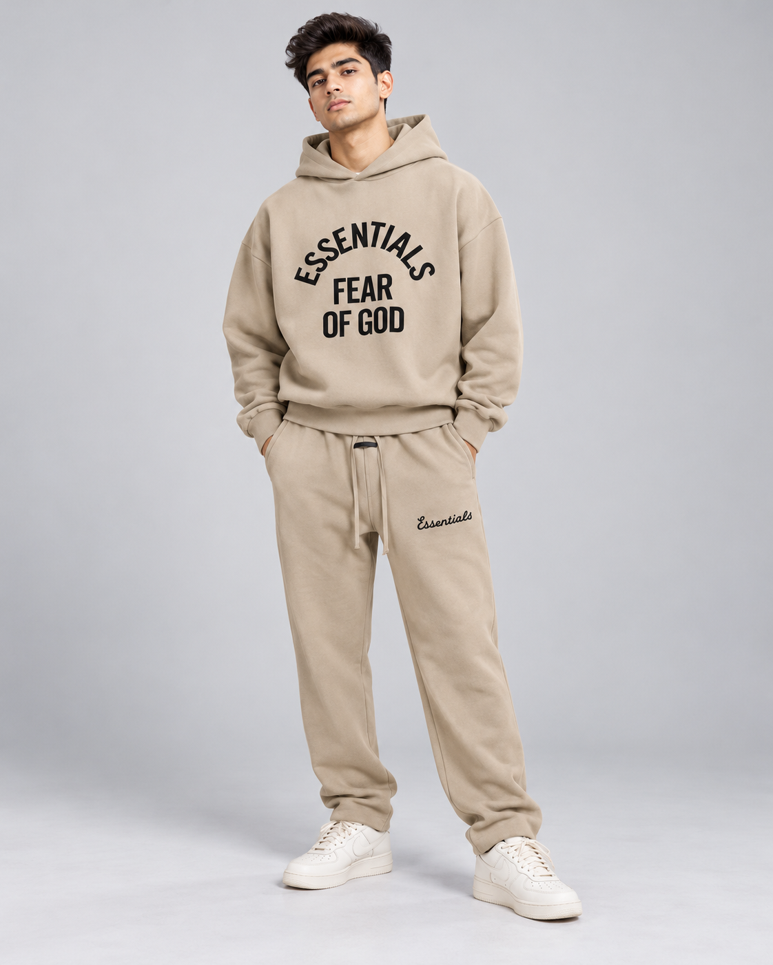 Essentials Arch Logo Hoodie & Jogger Set