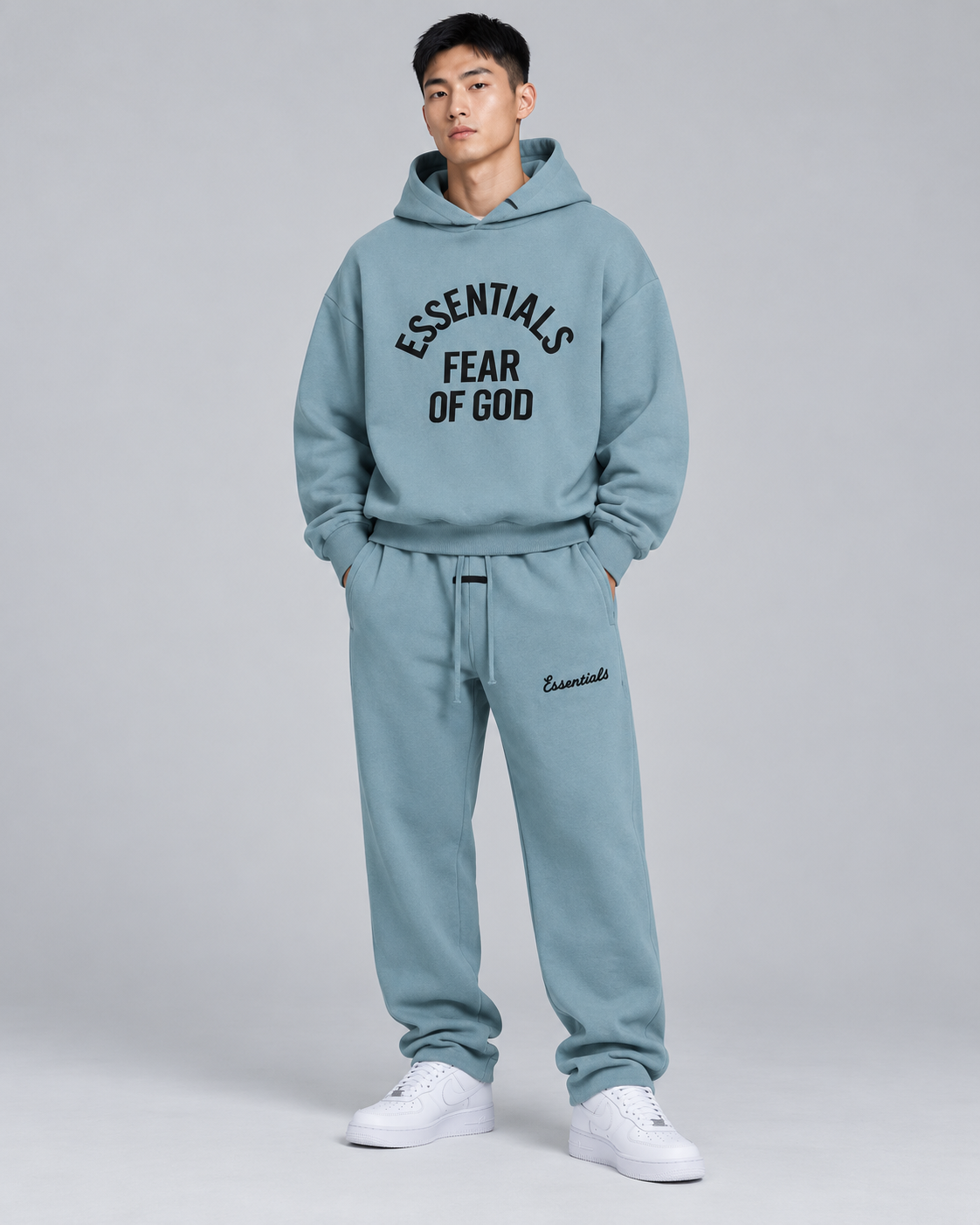 Essentials Arch Logo Hoodie & Jogger Set