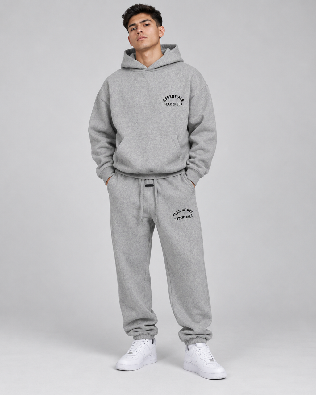 Essentials Tonal Logo Hoodie & Jogger Set