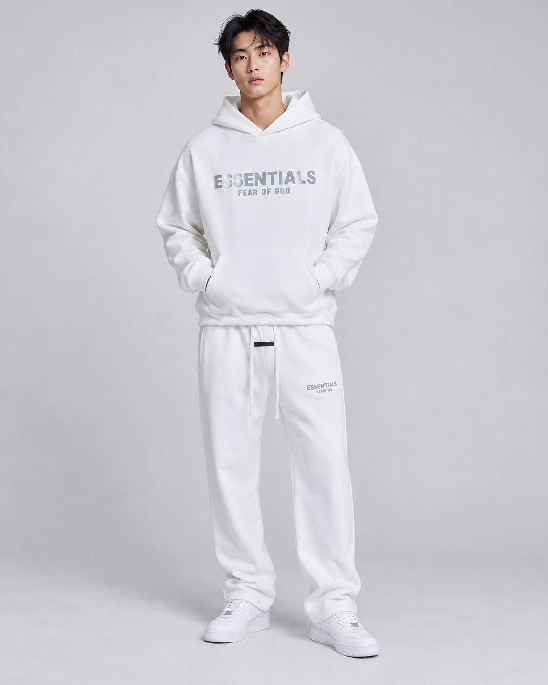Essentials Raised Logo Hoodie & Jogger Set