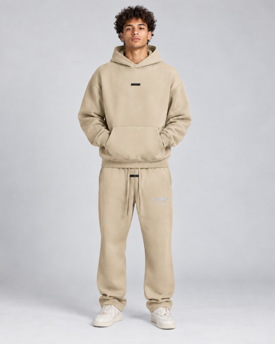 Essentials Minimal Badge Hoodie & Jogger Set
