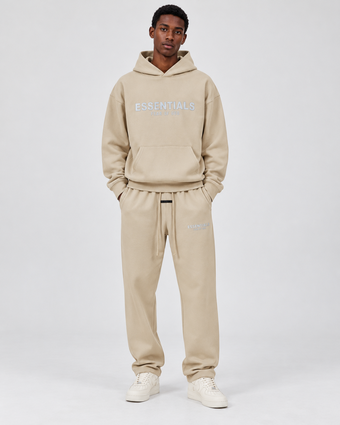 Essentials Raised Logo Hoodie & Jogger Set