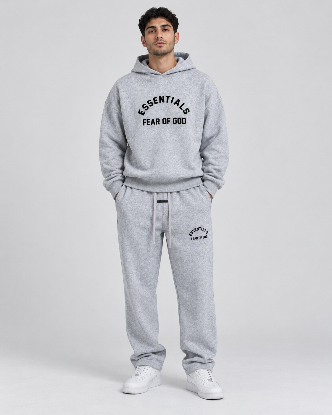 Essentials Arched Logo Hoodie & Jogger Set