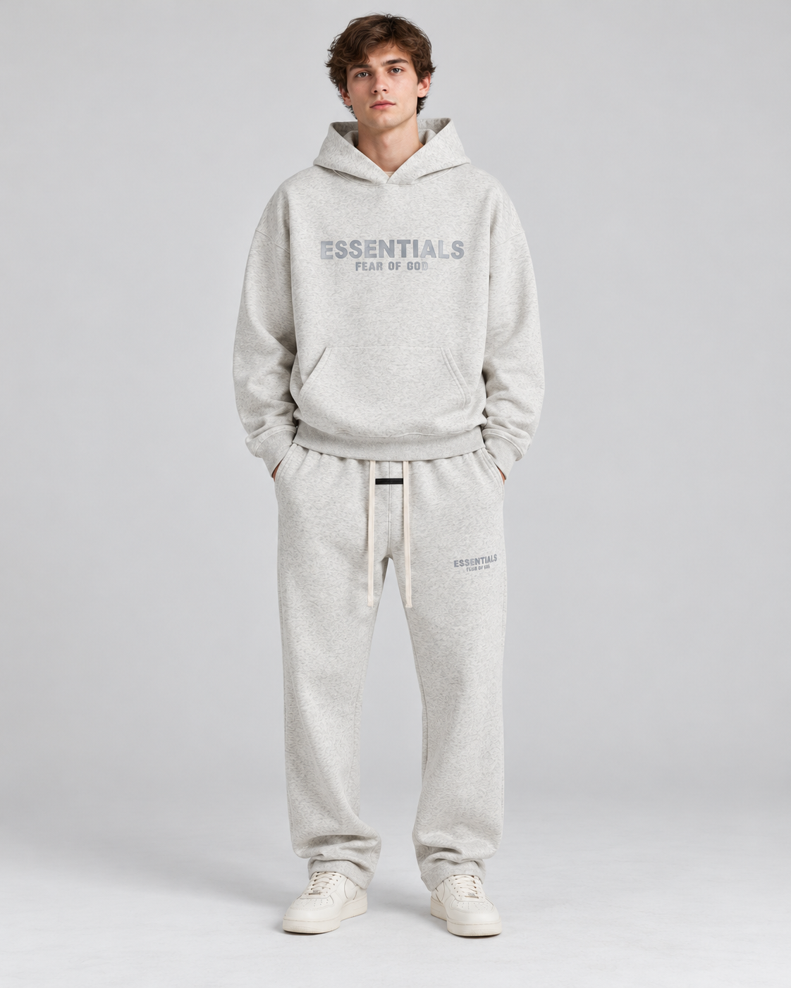 Essentials Raised Logo Hoodie & Jogger Set