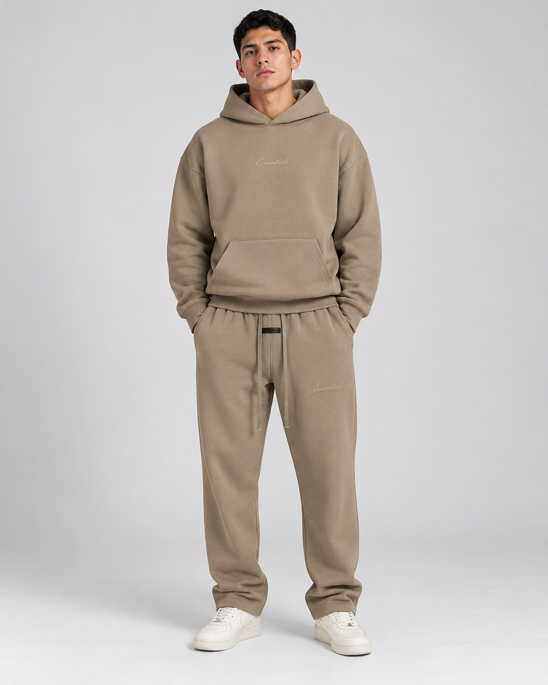 Essentials Script Logo Hoodie & Jogger Set