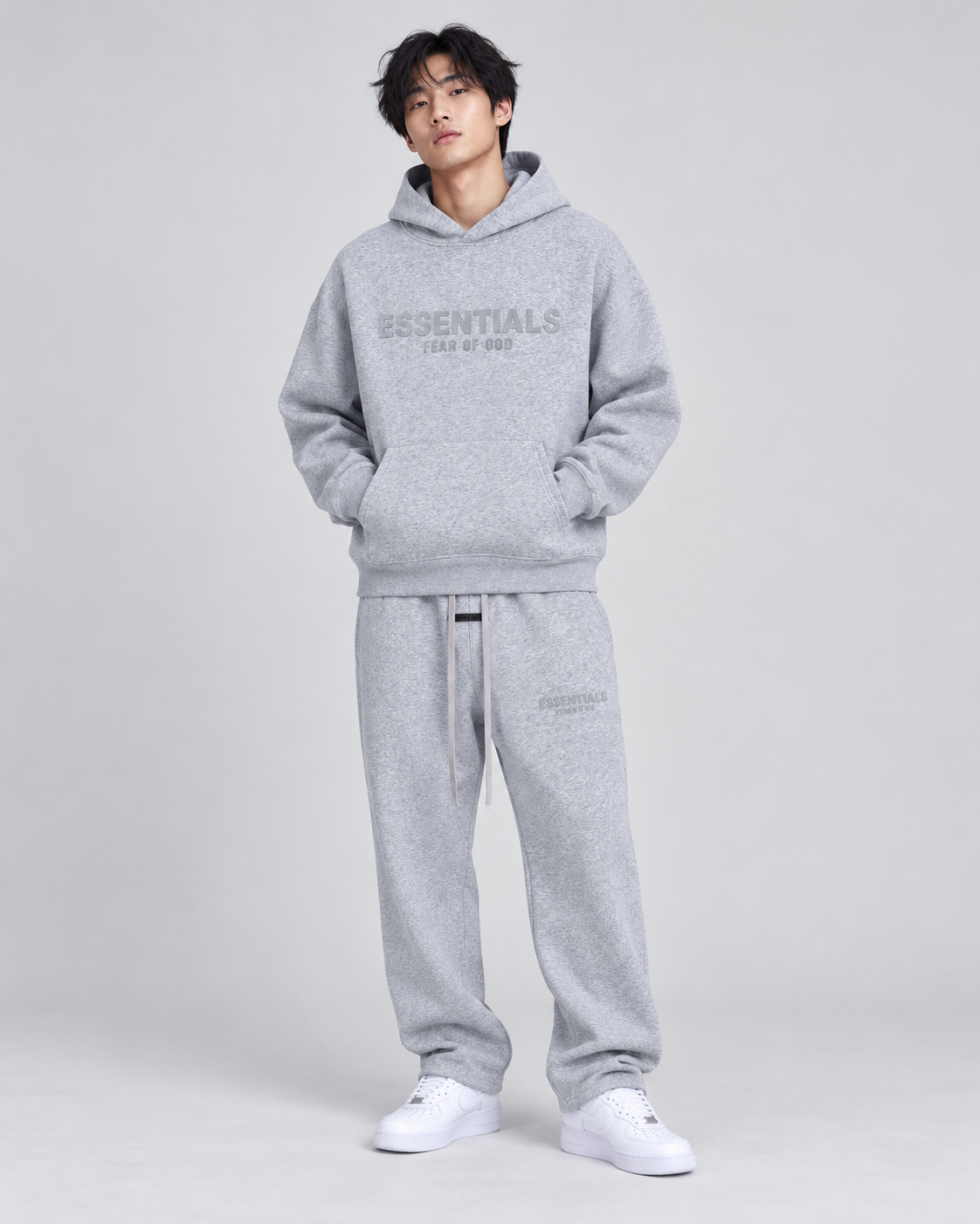 Essentials Raised Logo Hoodie & Jogger Set