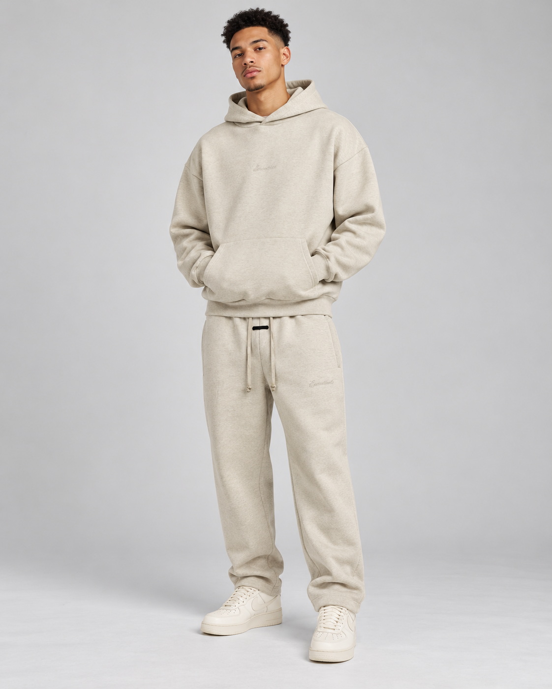 Essentials Script Logo Hoodie & Jogger Set