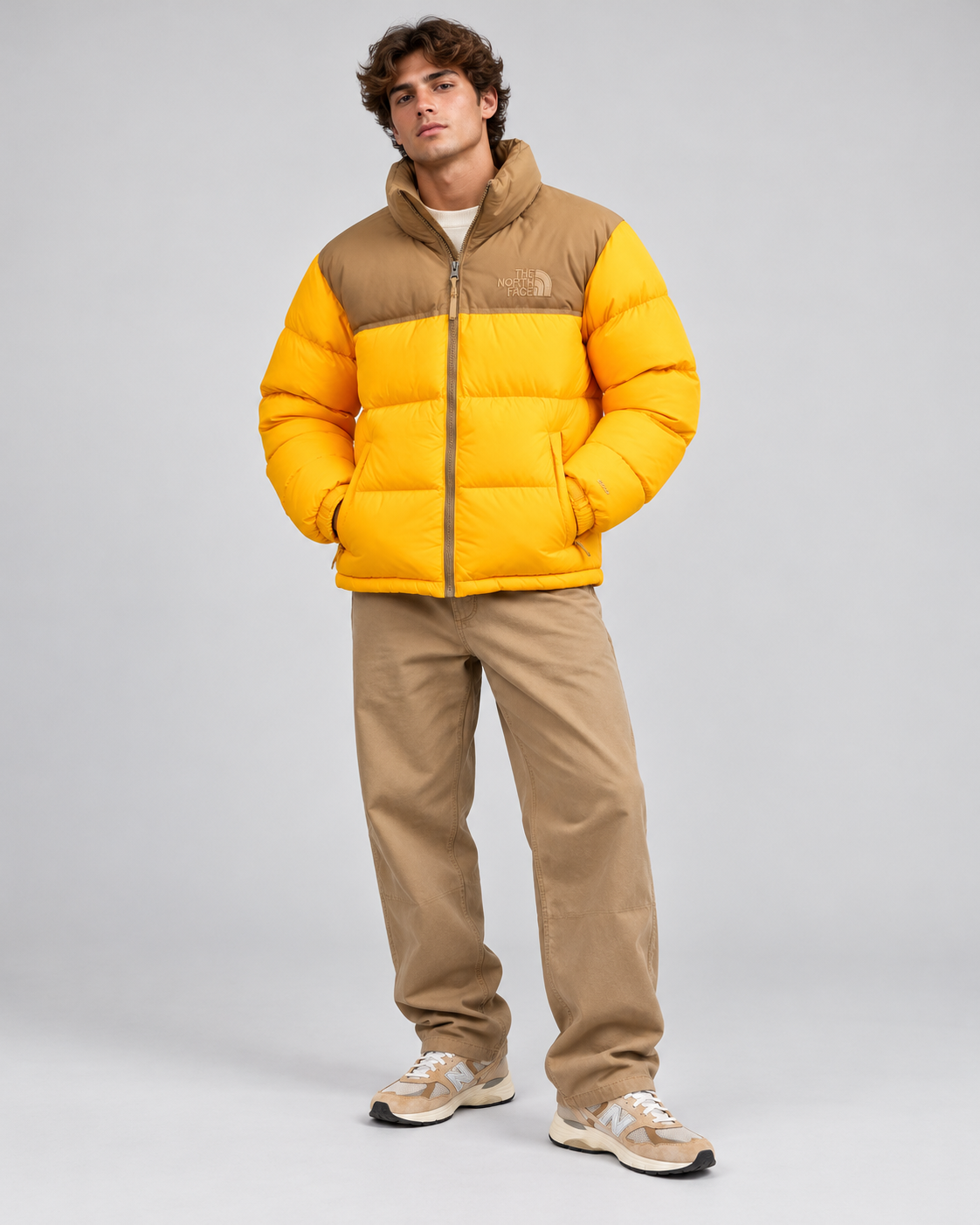The North Face Men's 1996 Retro Nuptse Jacket - Brown Yellow