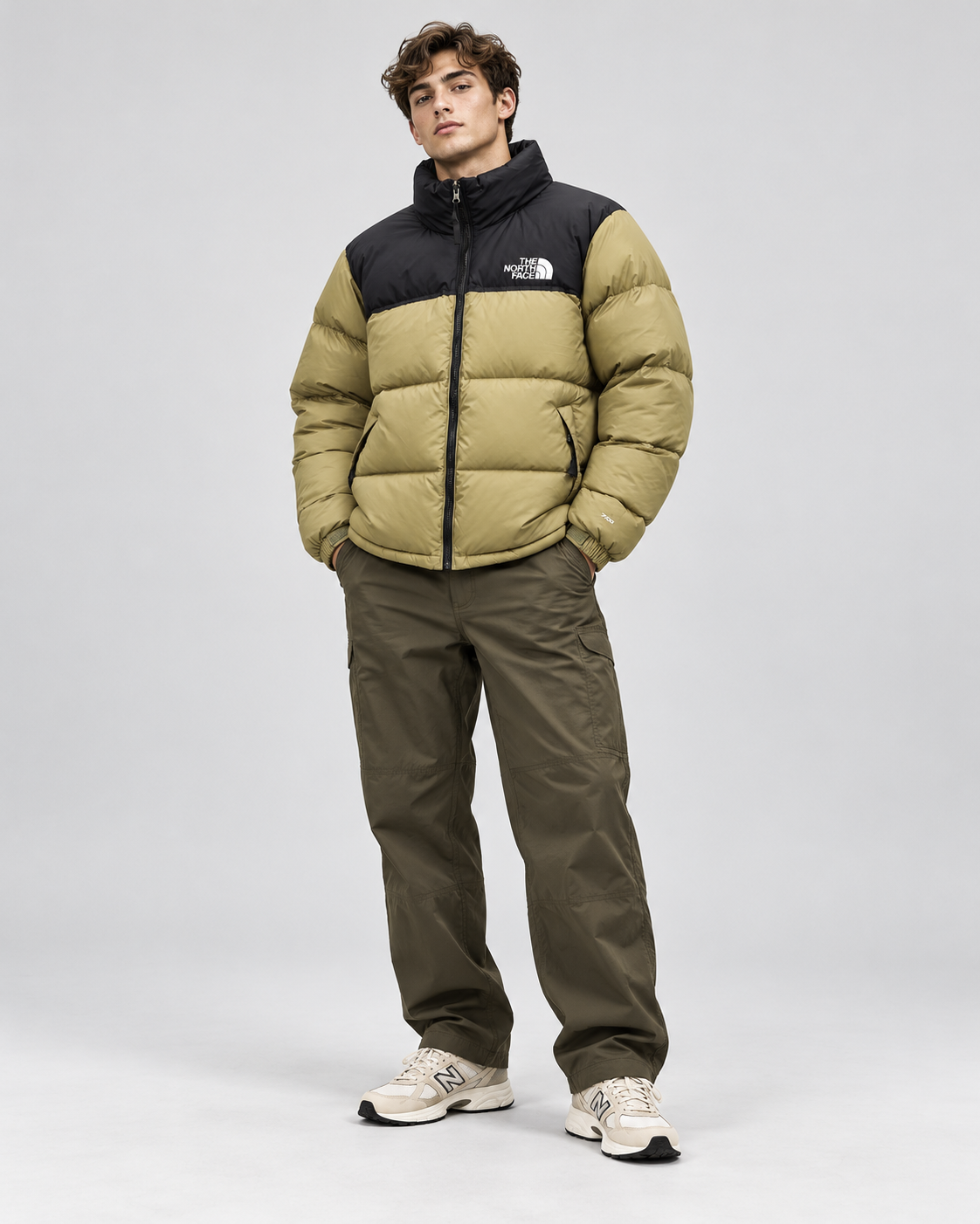 The North Face Men's 1996 Retro Nuptse Jacket - Black Khaki