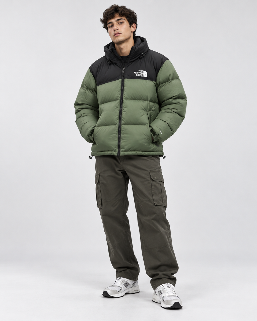 The North Face Men's 1996 Retro Nuptse Jacket - Black Olive Green