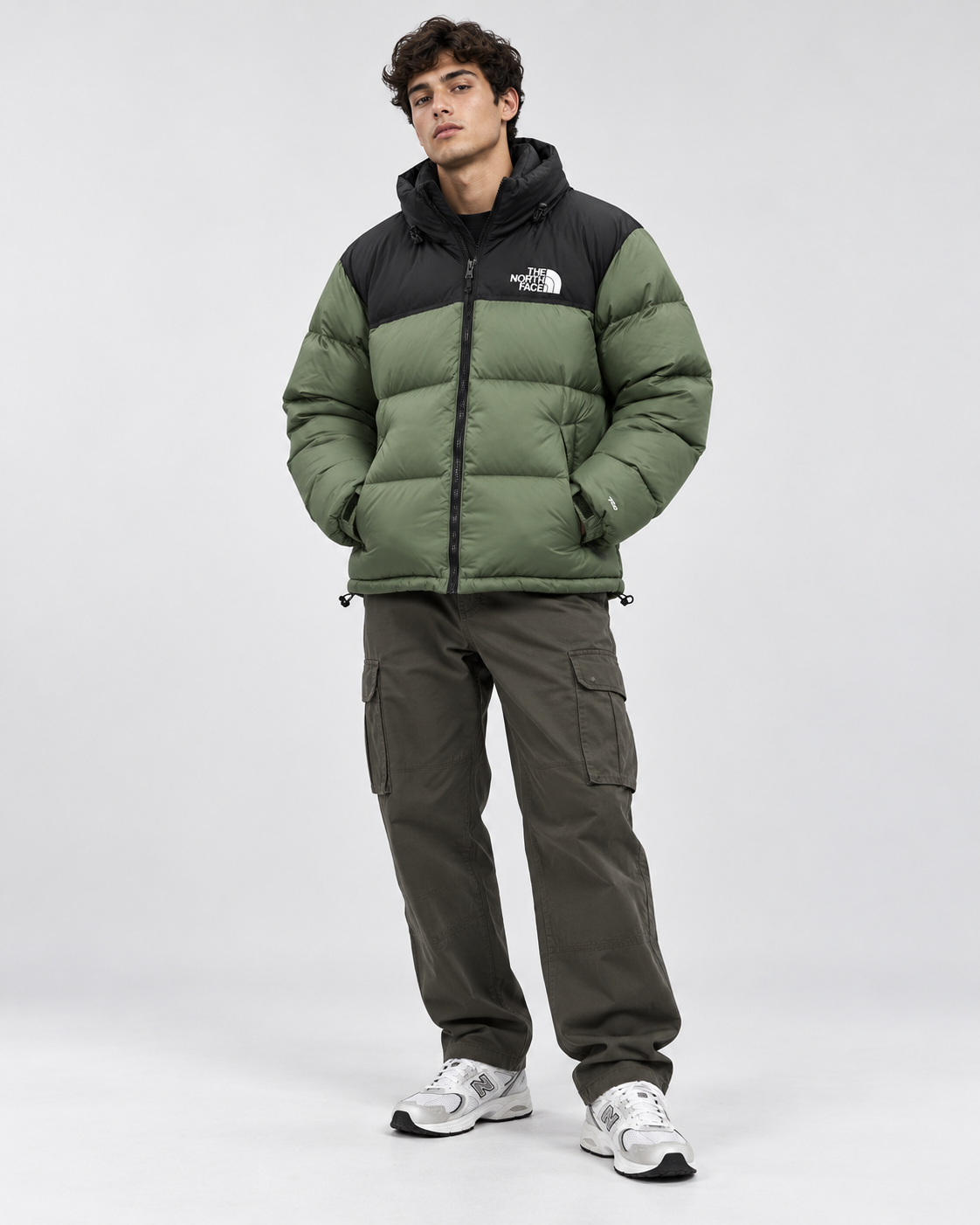 The North Face Men's 1996 Retro Nuptse Jacket - Black Olive Green
