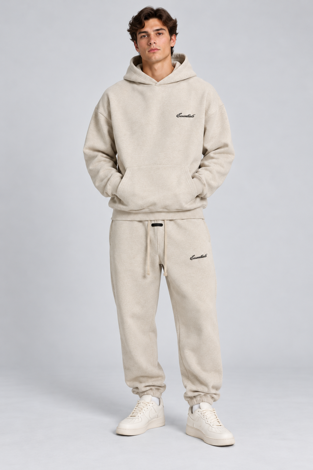 Essentials Script Logo Hoodie & Jogger Set 2